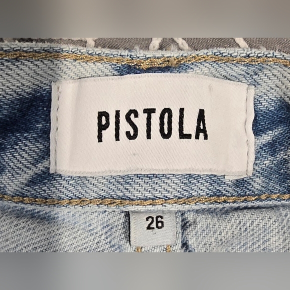 Pistola Cassie Super High Rise Straight Leg Distressed Jeans Size 26 - Picture 8 of 9